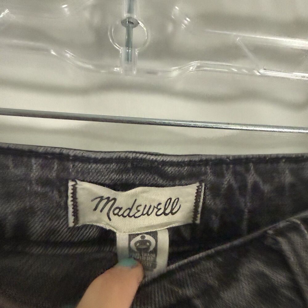 Madewell Curvy Perfect Vintage Straight Jeans Women's 32 Grey Black Wash High Ri - Picture 6 of 11